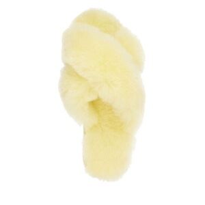 EMU • NWT Light Lemon Yellow Mayberry Crossover Sheepskin Slippers Size US 7